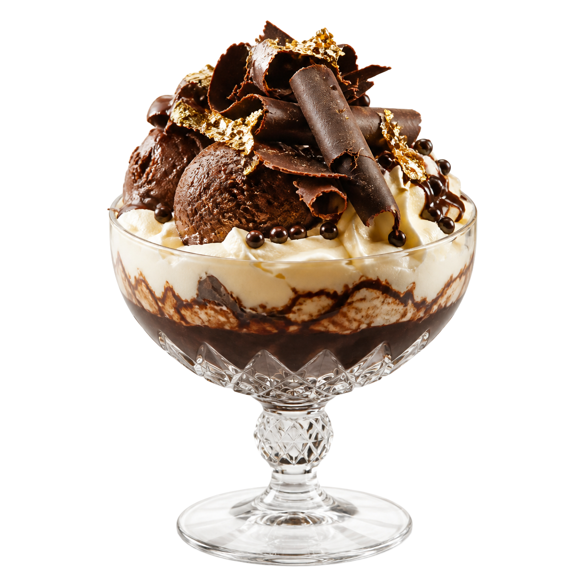 Signature chocolate and cream coupe